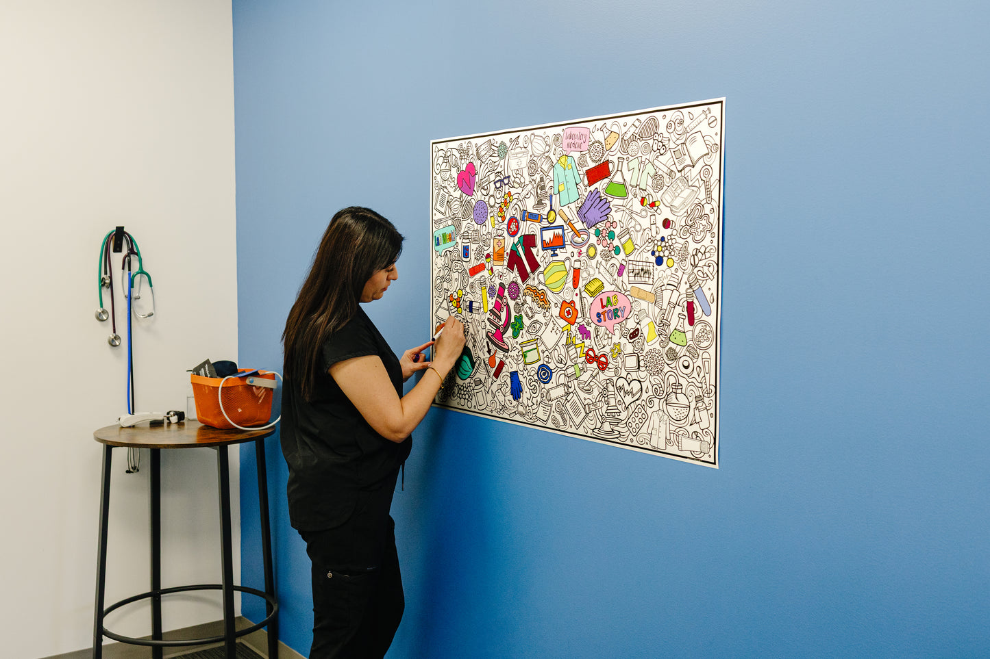 PERSONALIZED Lab Fun Coloring Poster -- Giant Size for Lab Week, team building and celebrating all year