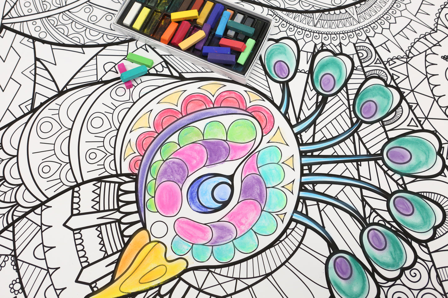 PERSONALIZED Premium Peacock Coloring Poster