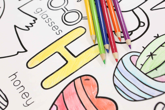 Oversized Preschool Coloring Poster for kids | Easy Coloring Poster