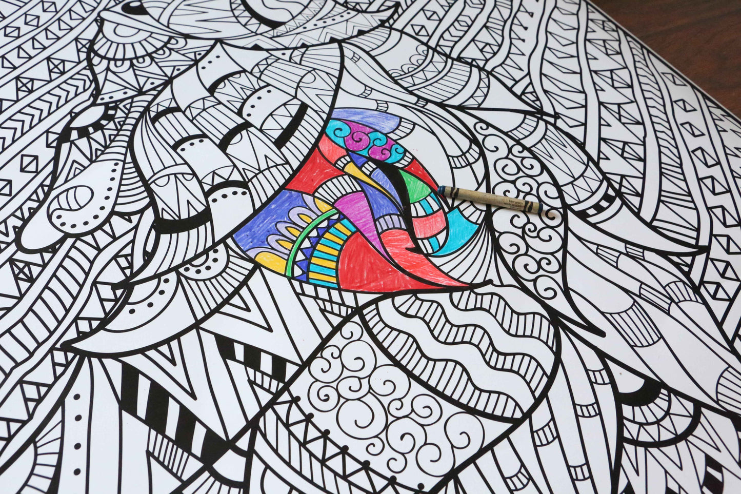 Jumbo Wolf Coloring Poster | Large Color Your Own Wolf