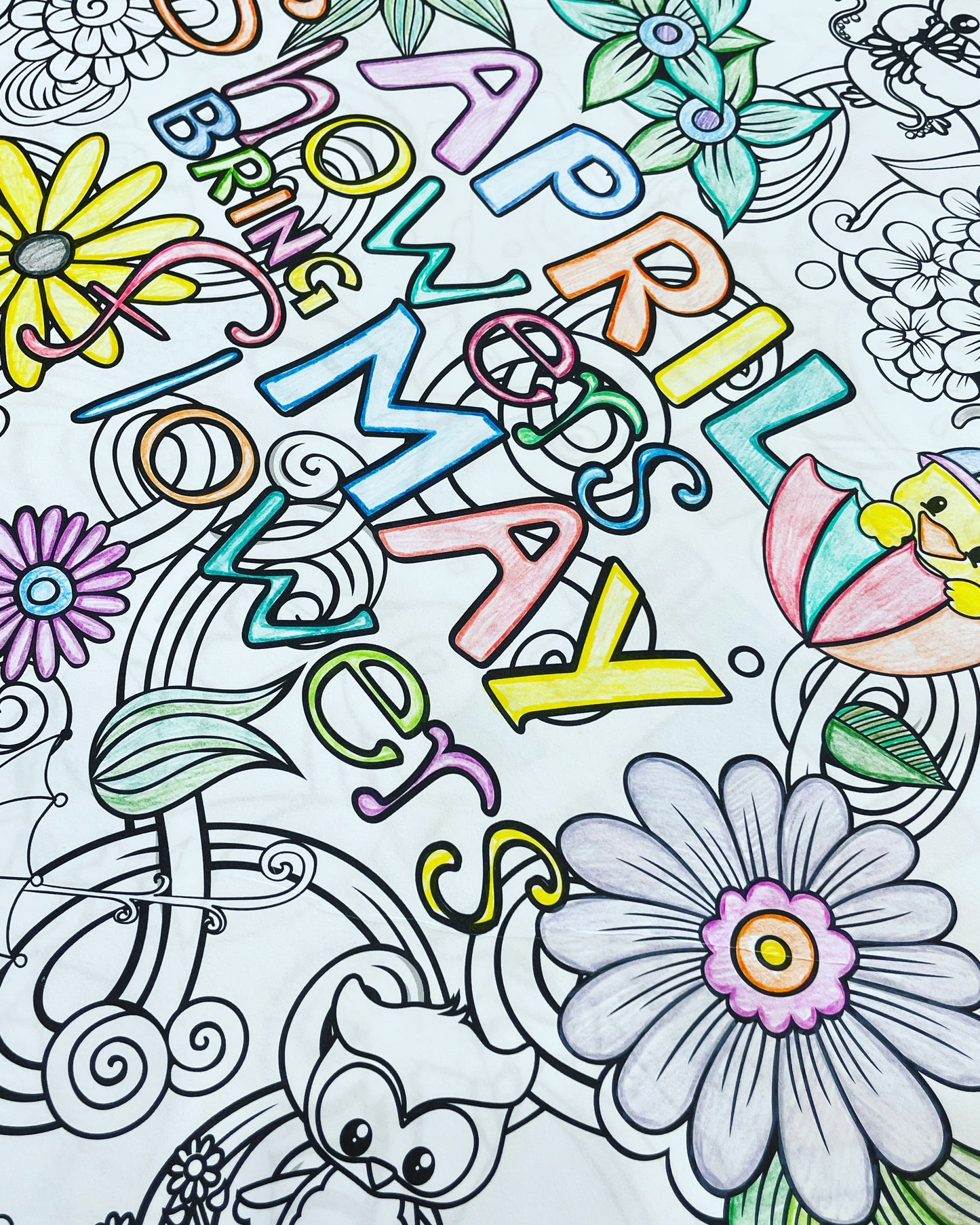 Classic Spring Coloring Posters - Rolled or Folded