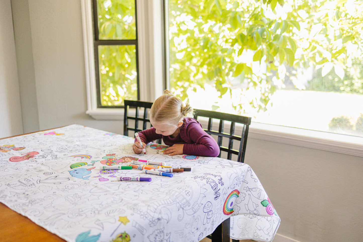 Fantasy Washable Coloring Tablecloth