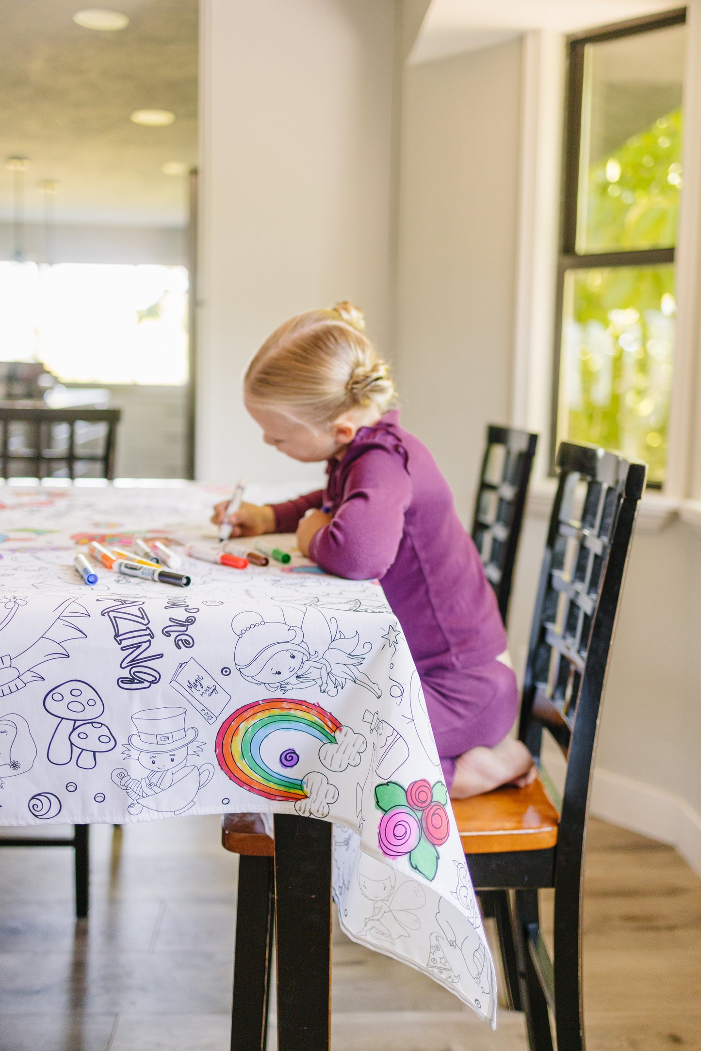 Fantasy Washable Coloring Tablecloth