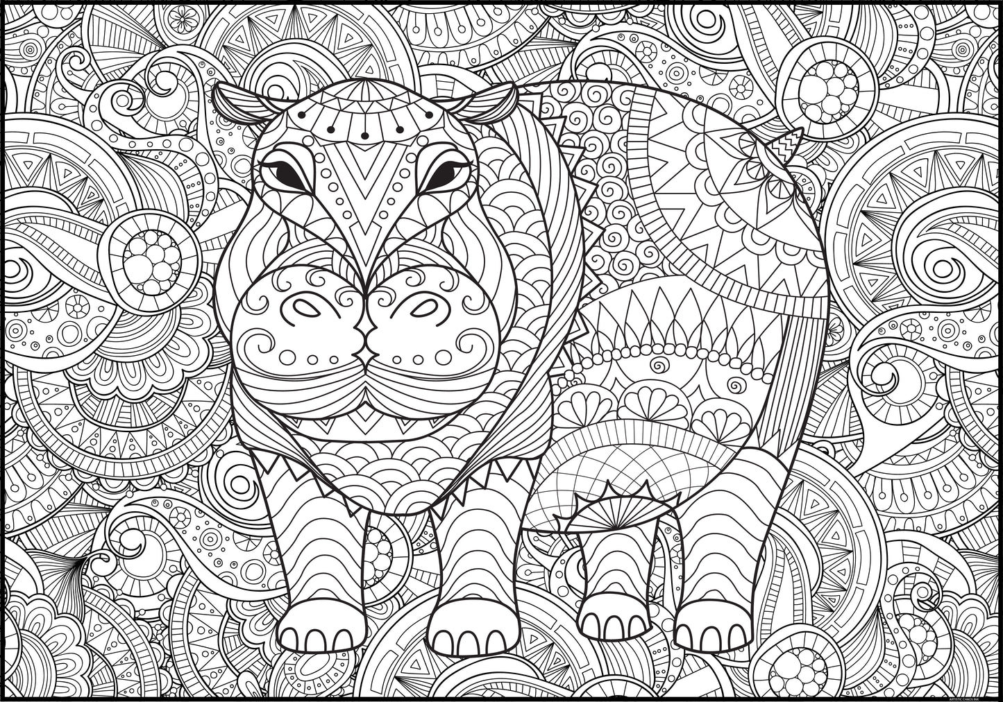 Hippo Premium Giant Coloring Poster