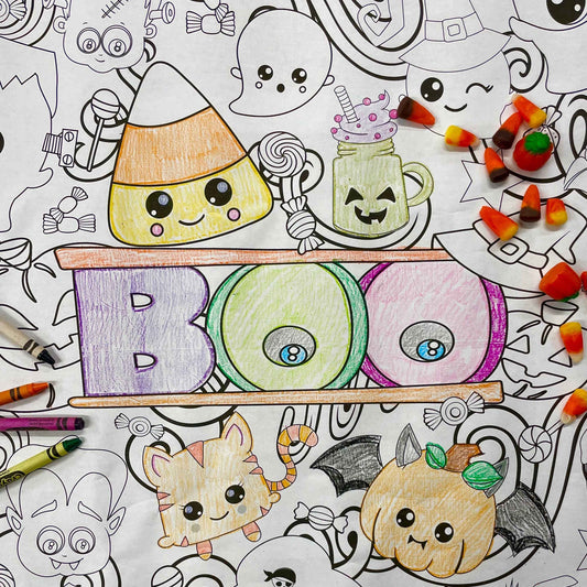 Halloween Boo Babies Coloring Banner | Halloween Party Poster