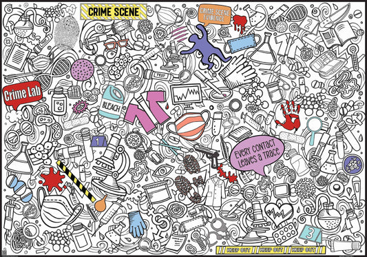 PERSONALIZED Crime Lab Giant Coloring Poster | Lab Coloring