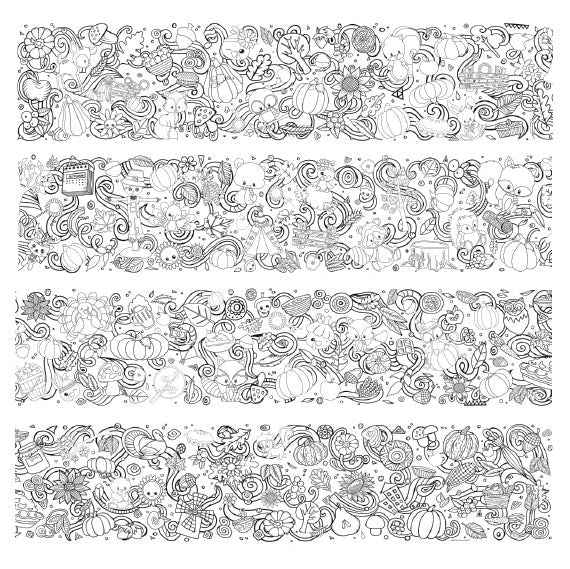 Fall and Thanksgiving Coloring Roll | 18 ft Family Coloring Activity