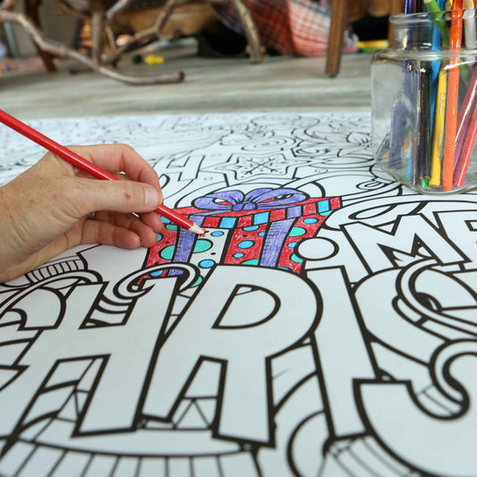 Big Christmas Joy Coloring Poster | For Coloring All Around The Table