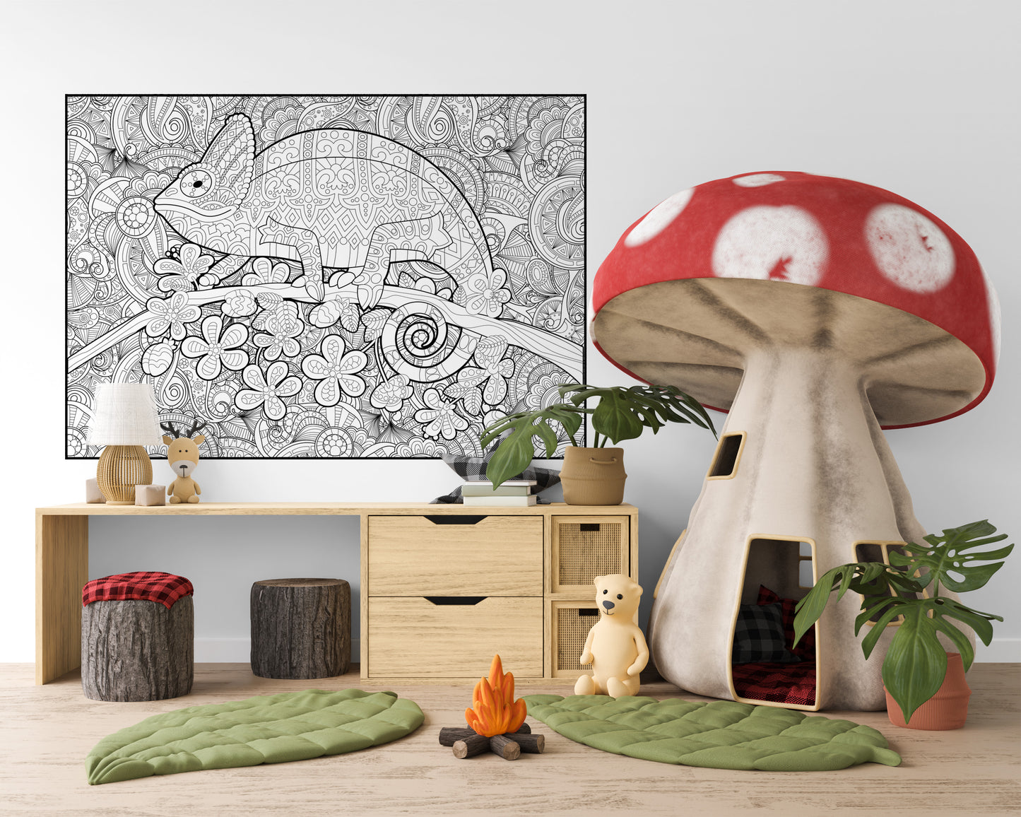 Chameleon Coloring Poster