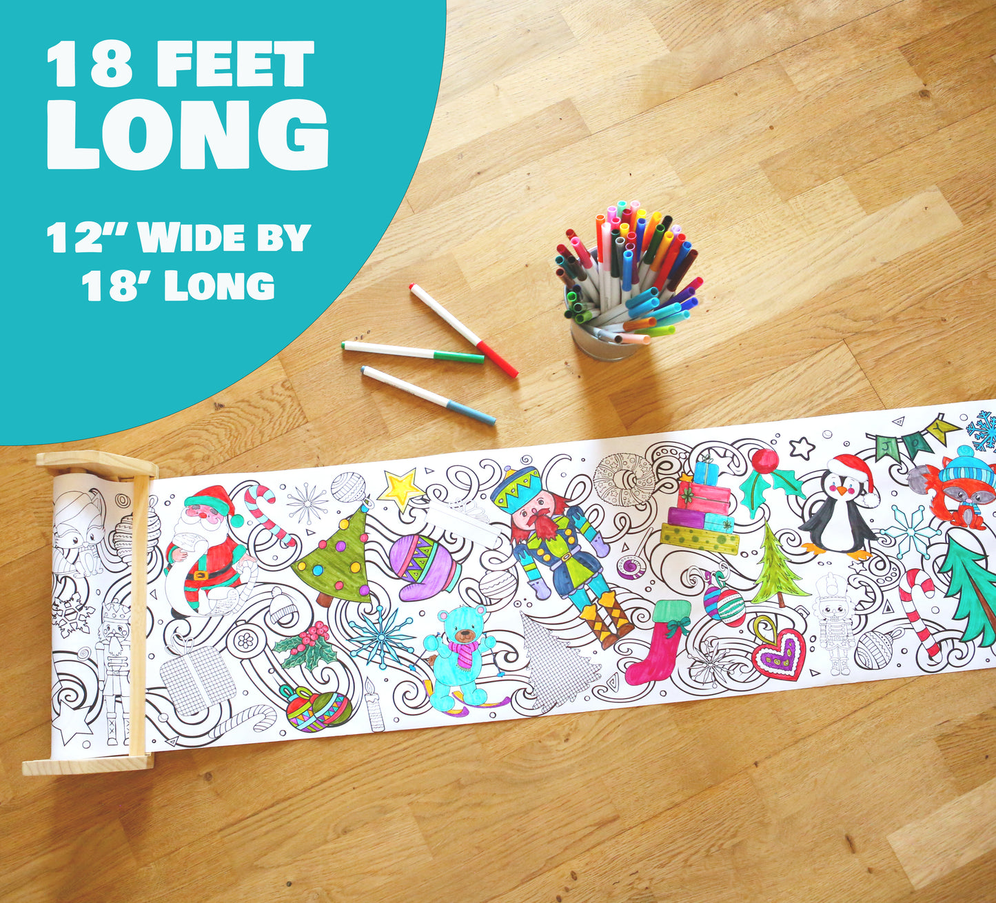 Christmas Holiday 18-Foot Coloring Roll