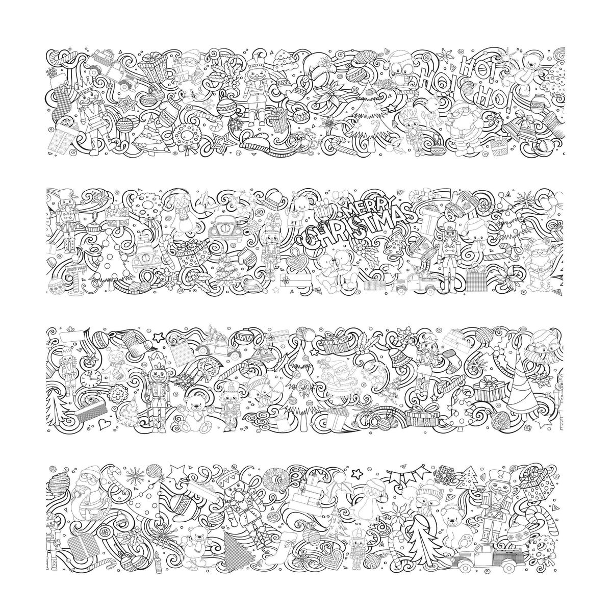 Christmas Holiday 18-Foot Coloring Roll | Coloring Christmas Party