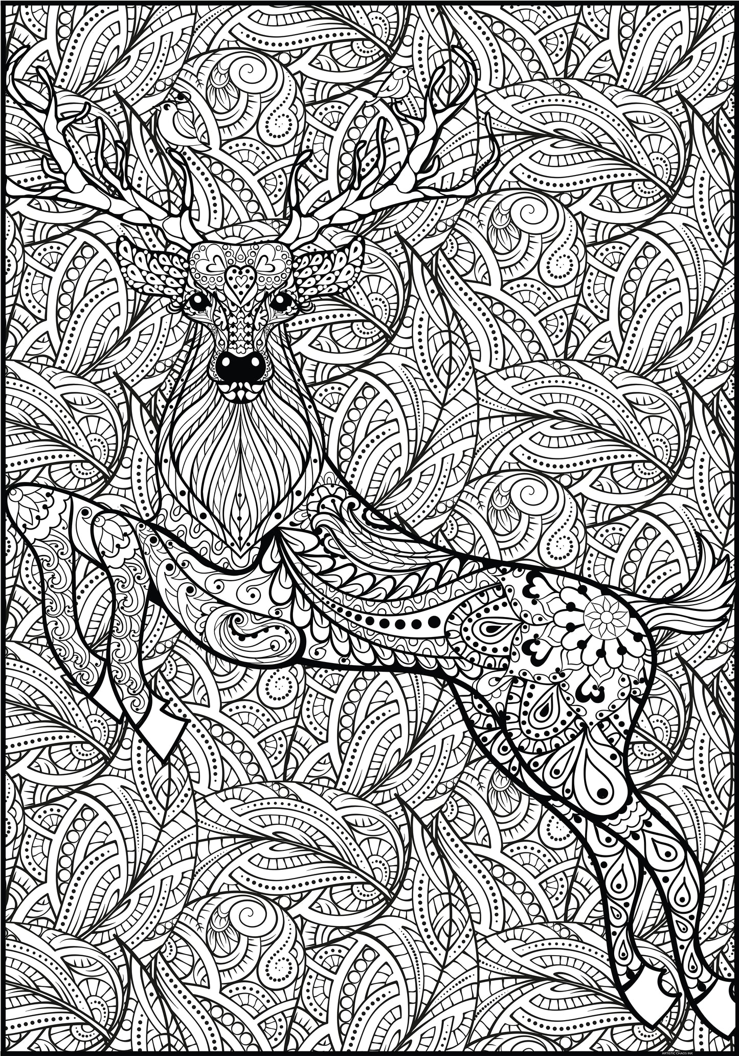 Deer Premium Giant Coloring Poster