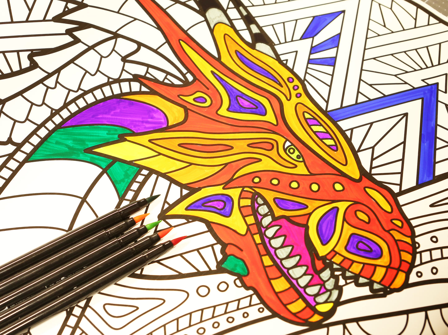 Dragon Premium Giant Coloring Poster