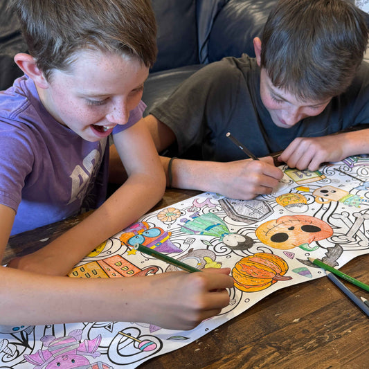 Halloween Coloring Roll | 18 ft long No Prep Halloween Party Activity