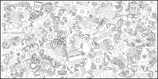 Giant Hanukkah Coloring Banner | Dreidel Coloring Fun for Groups