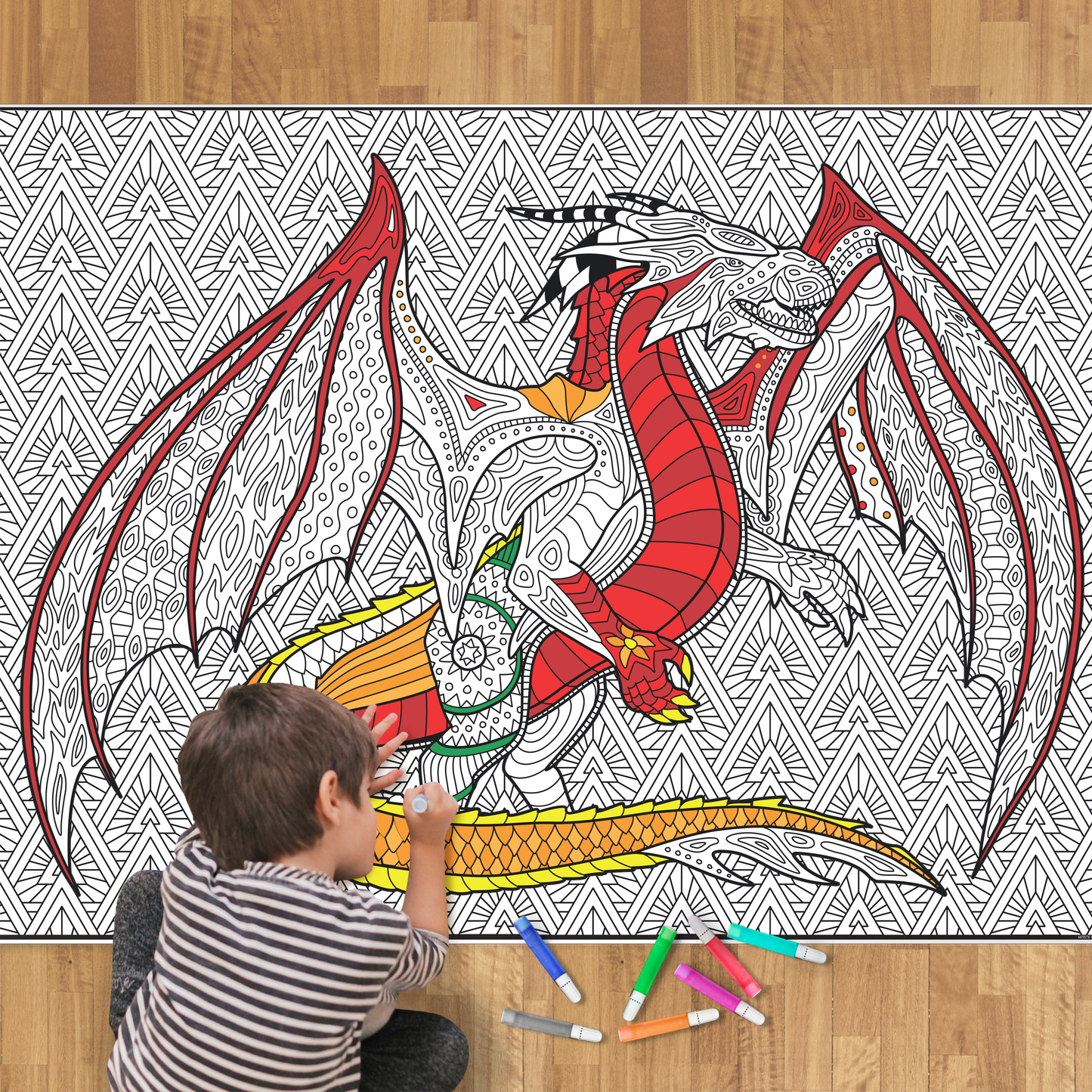 Dragon Premium Giant Coloring Poster