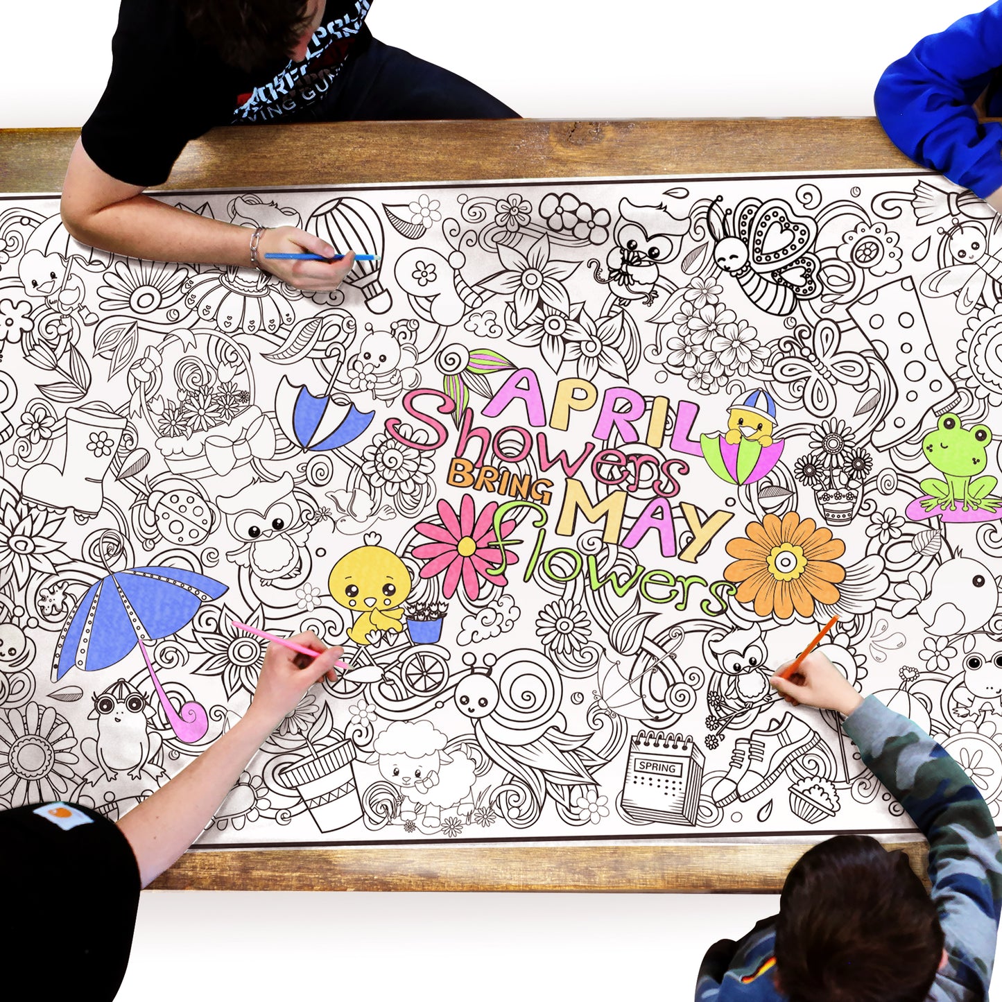 Classic Spring Coloring Posters - Rolled or Folded