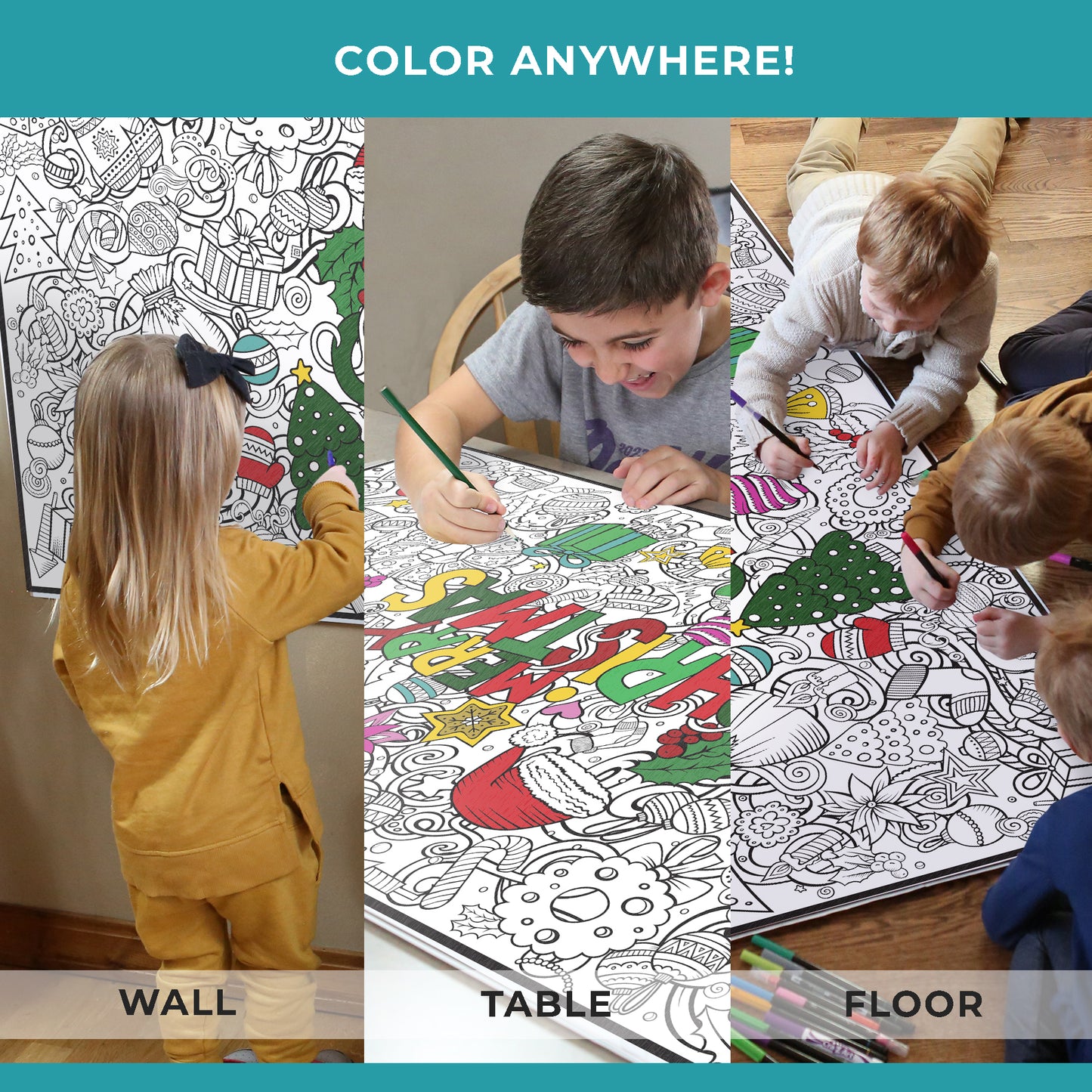 Classic Christmas Coloring Posters
