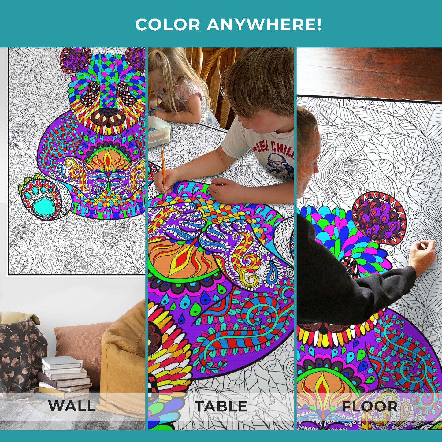 Panda Premium Giant Coloring Poster