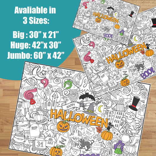 PERSONALIZED Halloween Coloring Poster | Halloween Coloring Fun
