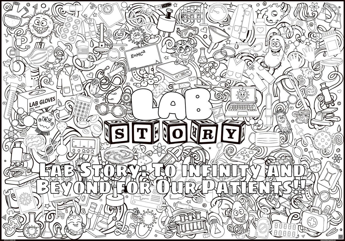 PERSONALIZED Lab Story 2026 Lab Week Giant Coloring Poster