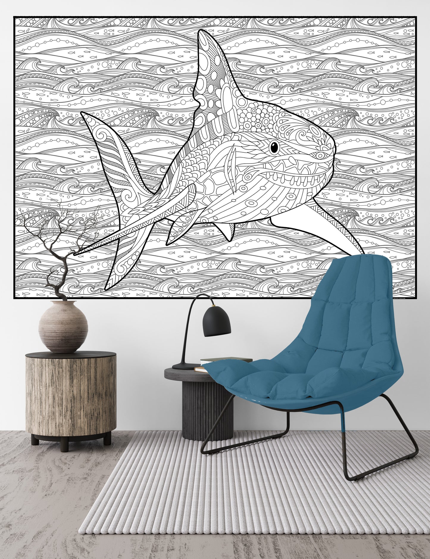 Shark Premium Giant Coloring Poster