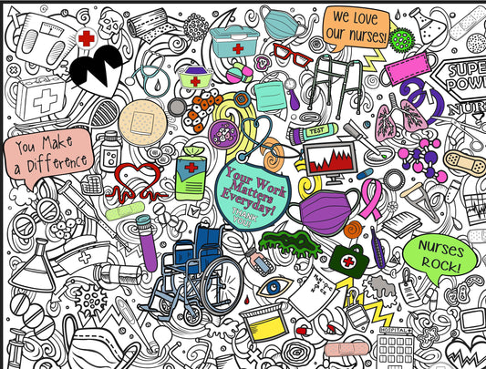 Giant Nurse Coloring Poster | Nurse Week and Team Appreciation