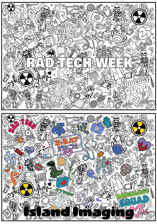 PERSONALIZED RAD Week Coloring Poster |Radiology Week Celebration