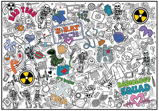 Radiology Giant Premium Coloring Poster - Rad Tech Week