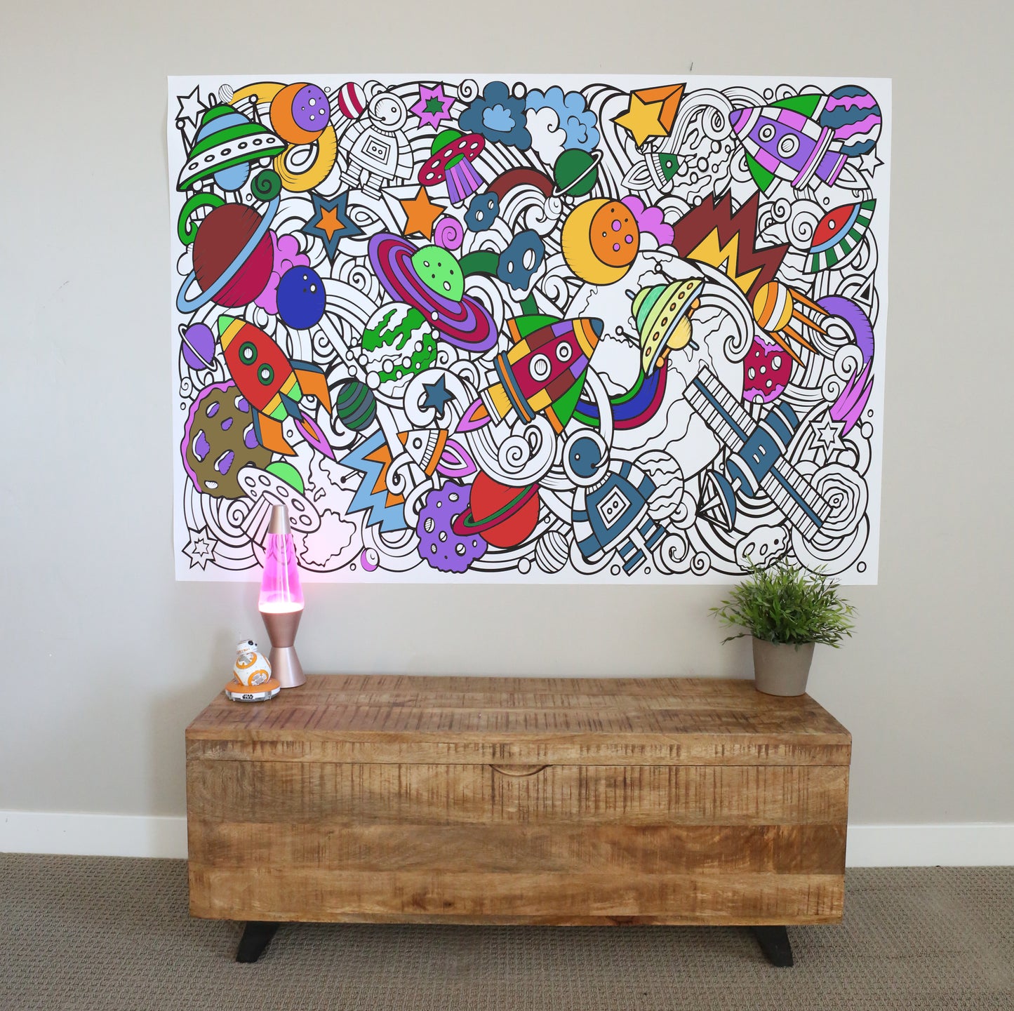 Personalized Giant Space Coloring Poster | STEM Coloring
