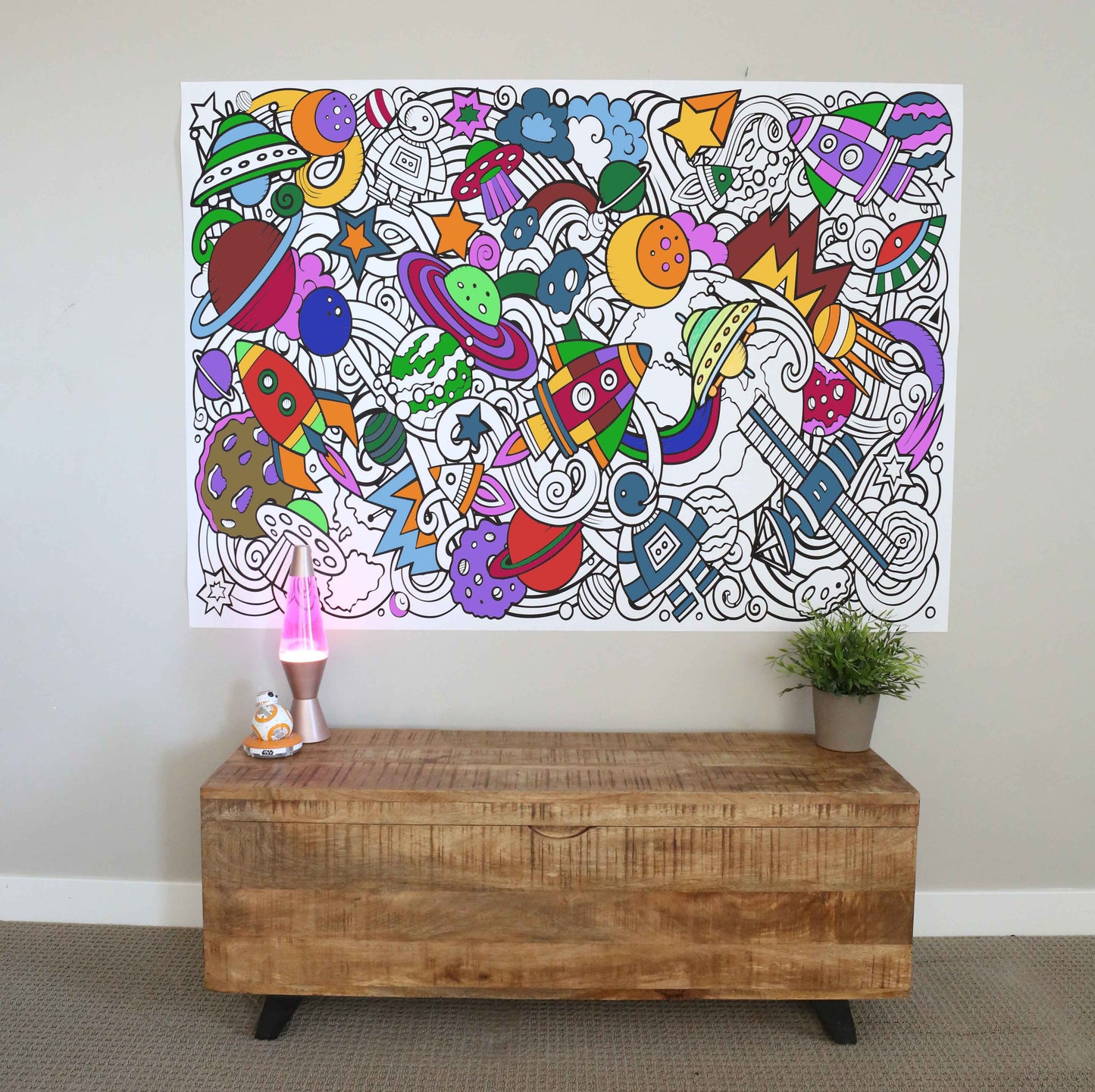 Giant Outer Space Coloring Poster | Huge Galaxy Coloring Poster