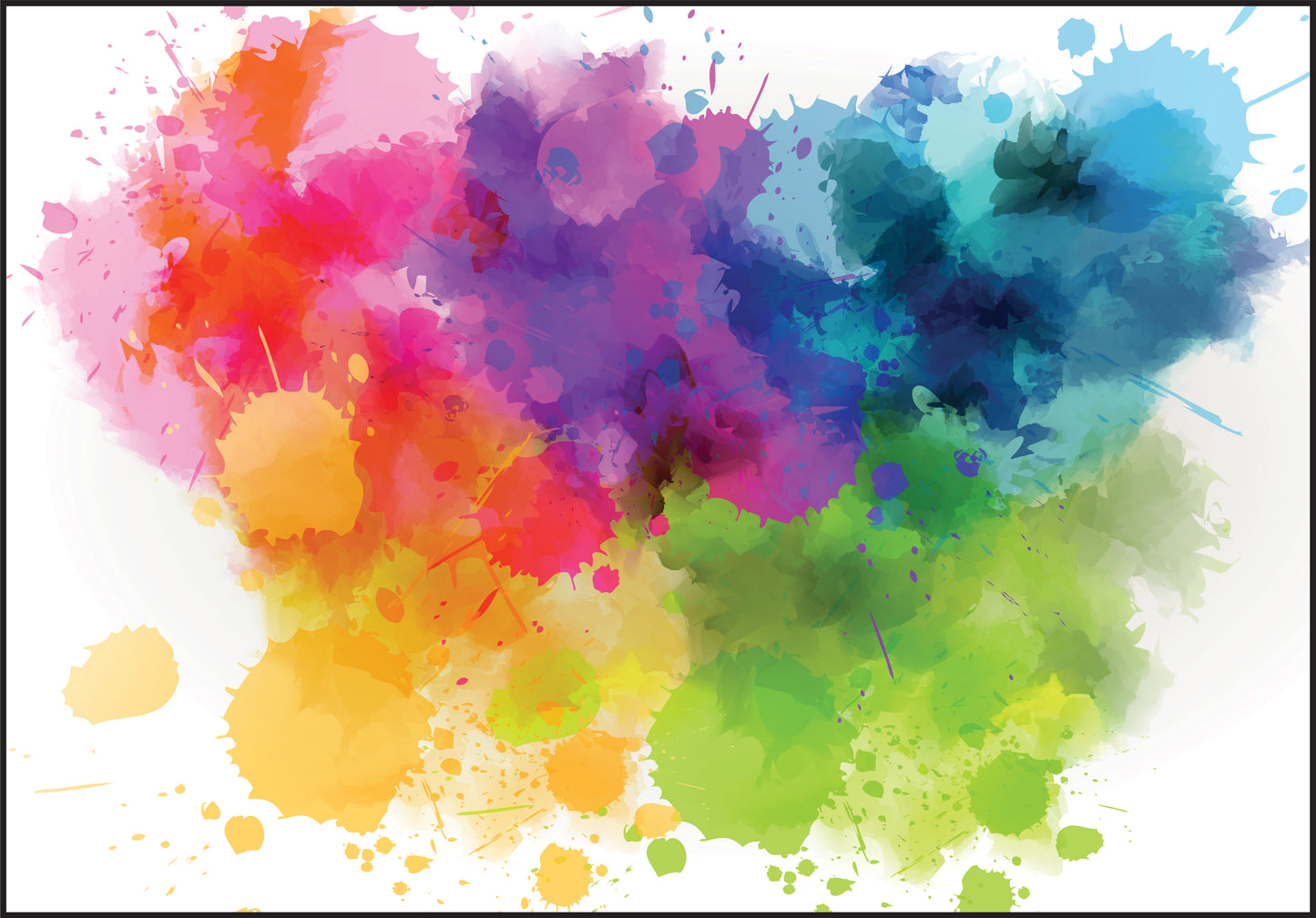 Reverse Coloring Poster - Splat - Premium Paper