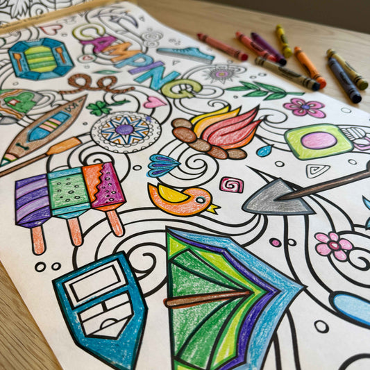Summer Coloring Roll | 18 ft long Great for Collaborative Coloring