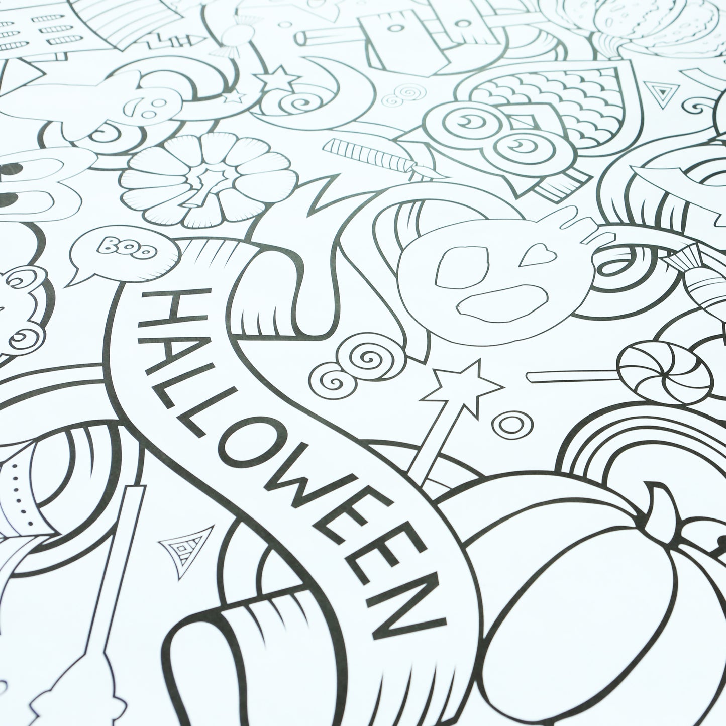 Classic Halloween Coloring Poster