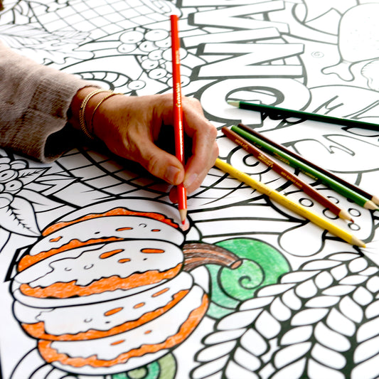 Thanksgiving Day Everyday Event Poster and Banner | Large Coloring & Activity Poster for Celebrations, Kids, and Gatherings