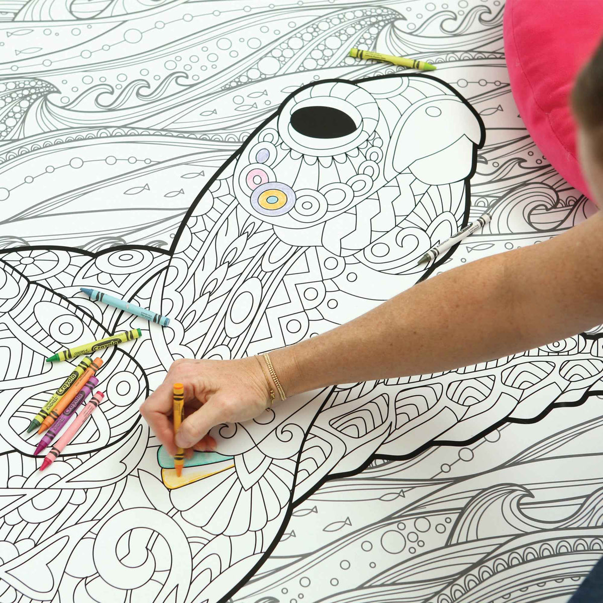 Giant Turtle Coloring Poster for Groups | Lg Sea Turtle Coloring Page