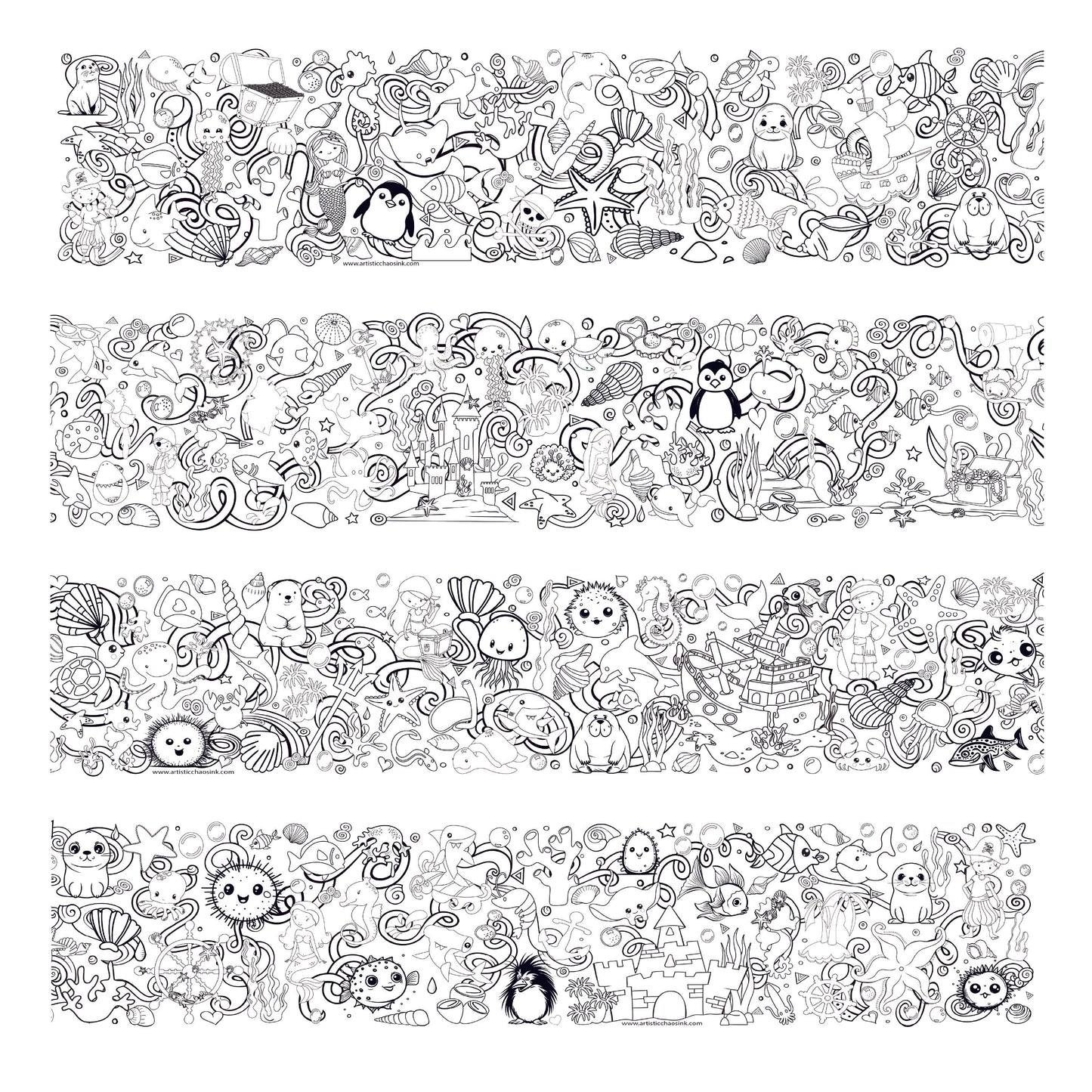 Under the Sea 18-Foot Coloring Roll