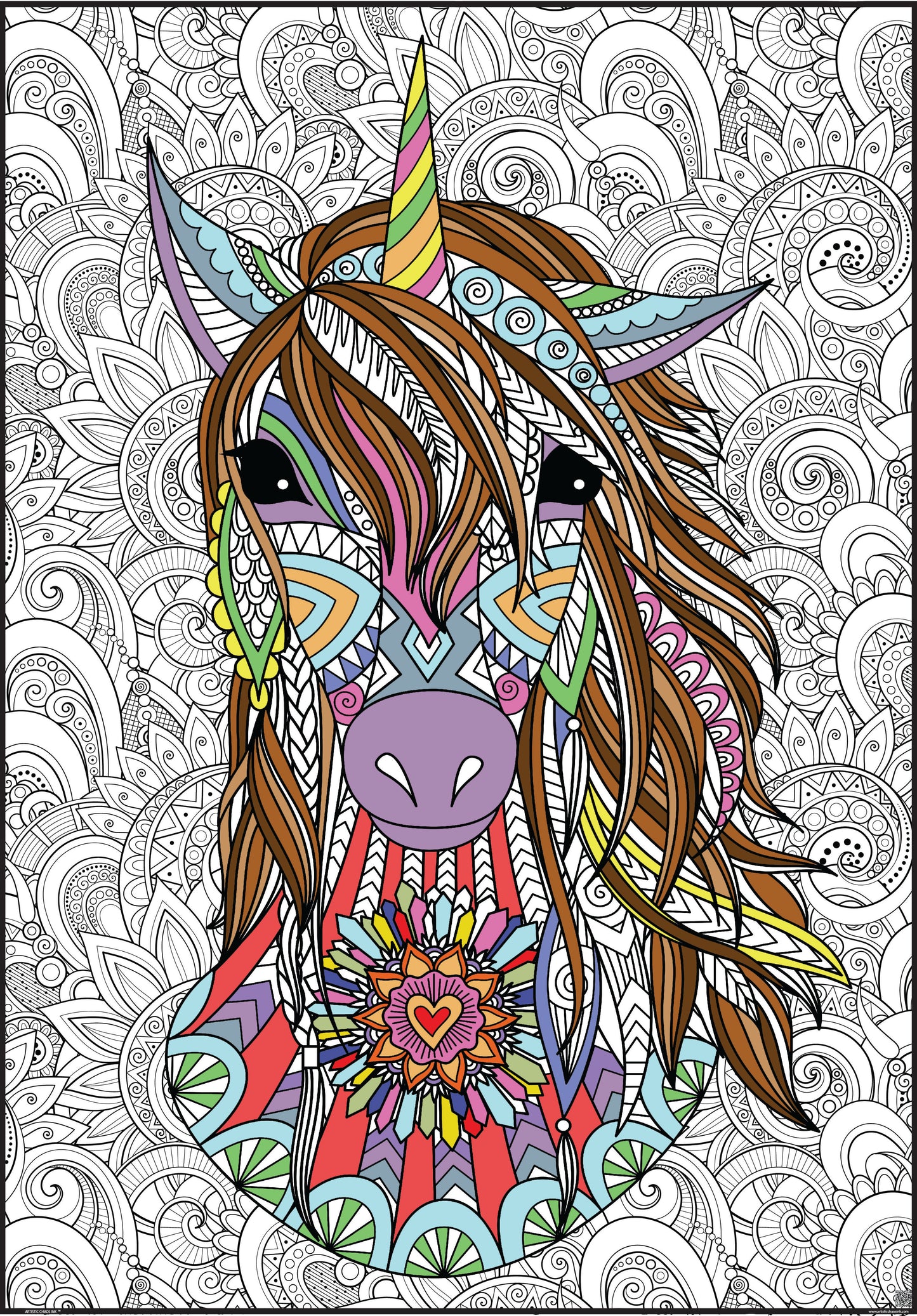 Unicorn Giant Premium Coloring Poster - Whimsical and Magical