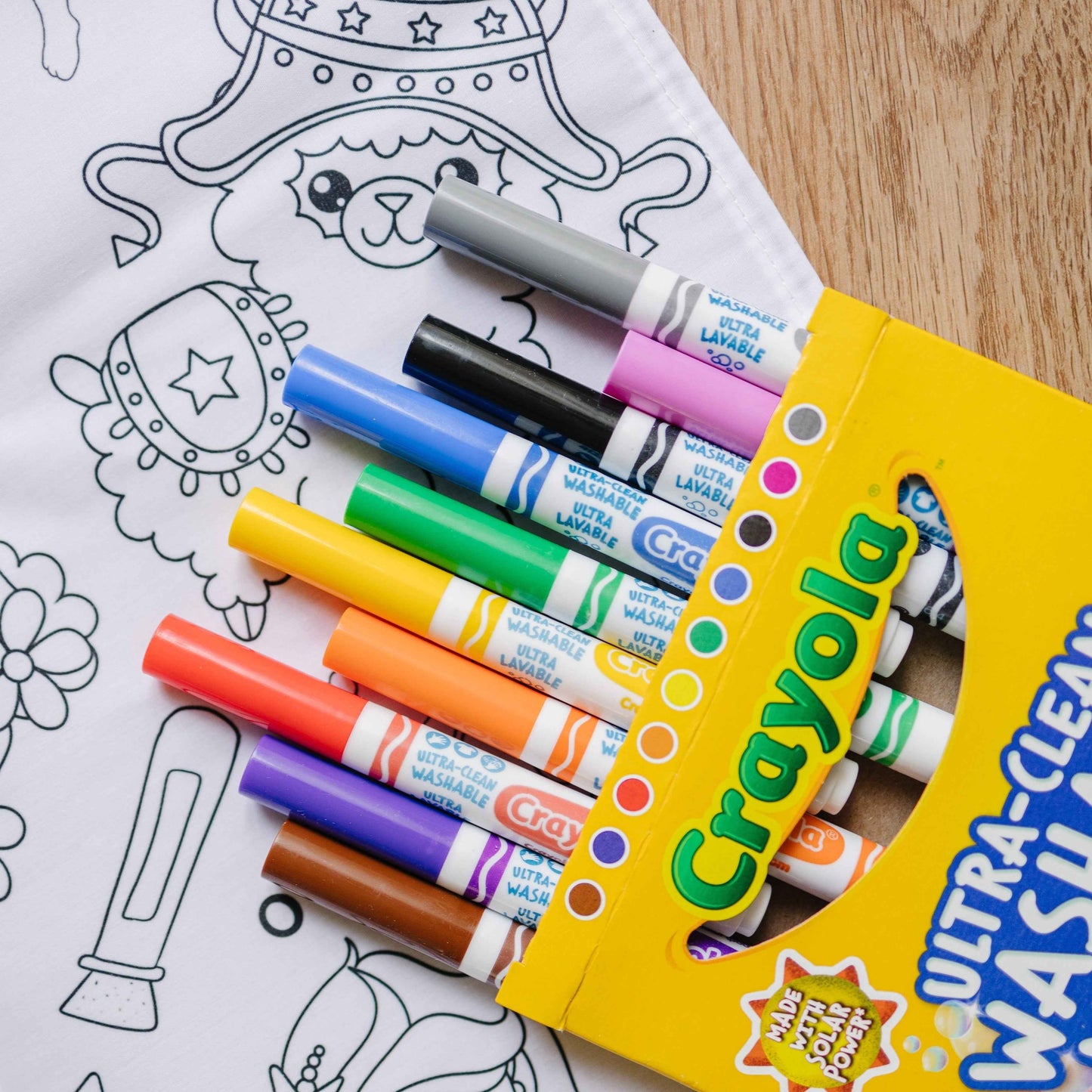 Fantasy Washable Fabric Coloring Tablecloth | Reusable Group Coloring