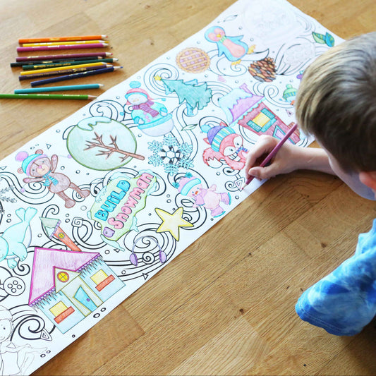 Winter Wonderland 18-Foot Coloring Roll | Indoor Coloring Fun