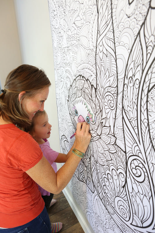 Sloth Premium Giant Coloring Poster- Large Wall Art, Group Coloring Activity for Kids, Families & Learning