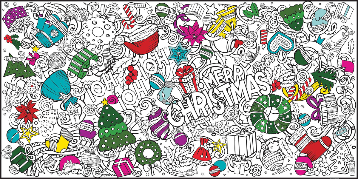 Big Christmas Joy Coloring Poster | For Coloring All Around The Table