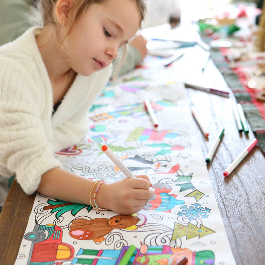 Christmas Holiday 18-Foot Coloring Roll | Coloring Christmas Party
