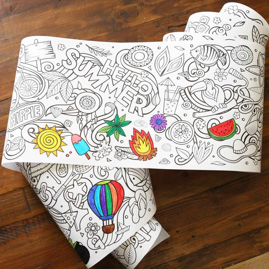 Summer Coloring Roll | 18 ft long Great for Collaborative Coloring
