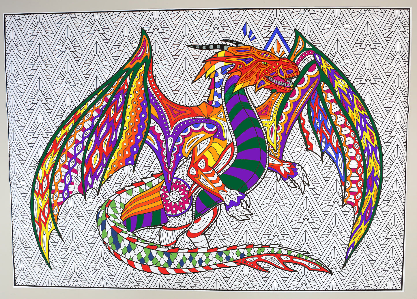 Personalized Giant Dragon Coloring Poster | Creative Group Activity
