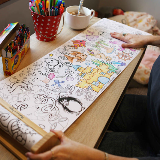 Under the Sea Coloring Roll - 18 Ft long. Great for Group Coloring.