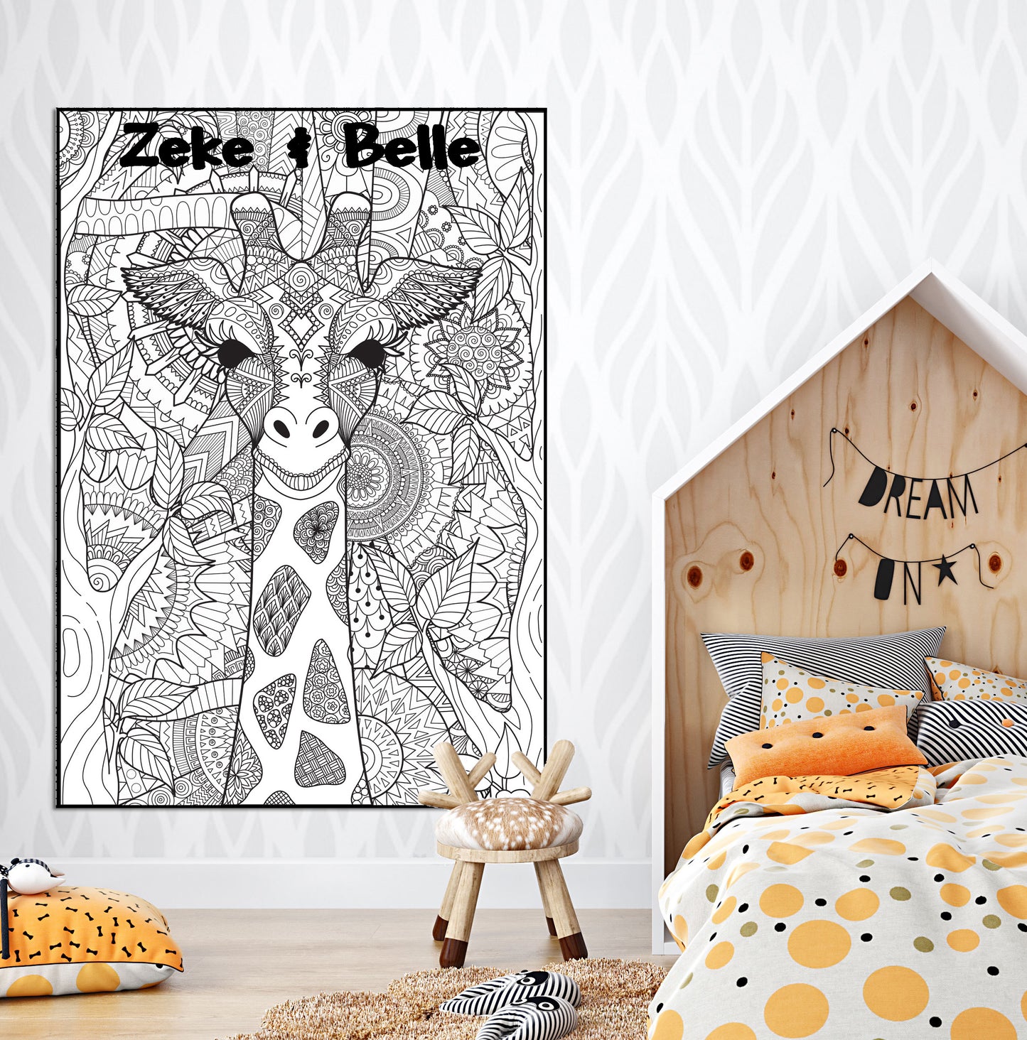 PERSONALIZED Premium ANIMAL Coloring Poster - choose your favorite animal