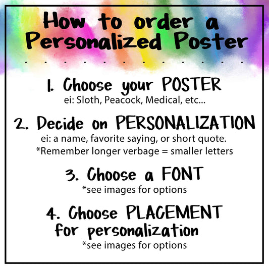 Personalized Giant Peacock Coloring Poster | Collab Coloring
