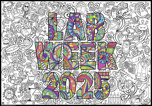 Lab Week 2025 Giant Premium Coloring Poster with Current Year- 2025