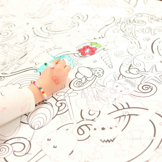 Big Magical Creatures Coloring Banner | Easy No Prep Activity